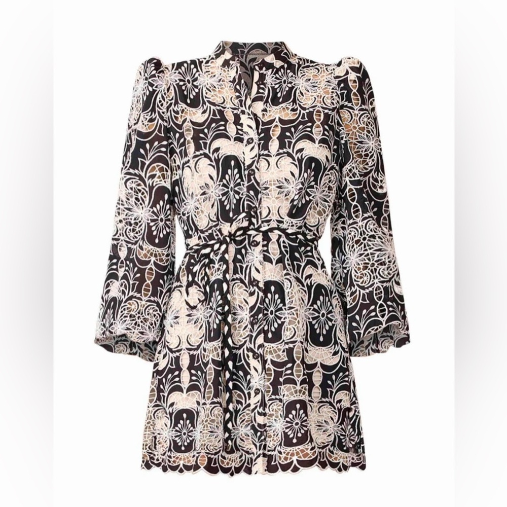 Elliatt Jolie Long Sleeve Mini Dress in Black & White NEW Revolve - Picture 10 of 10